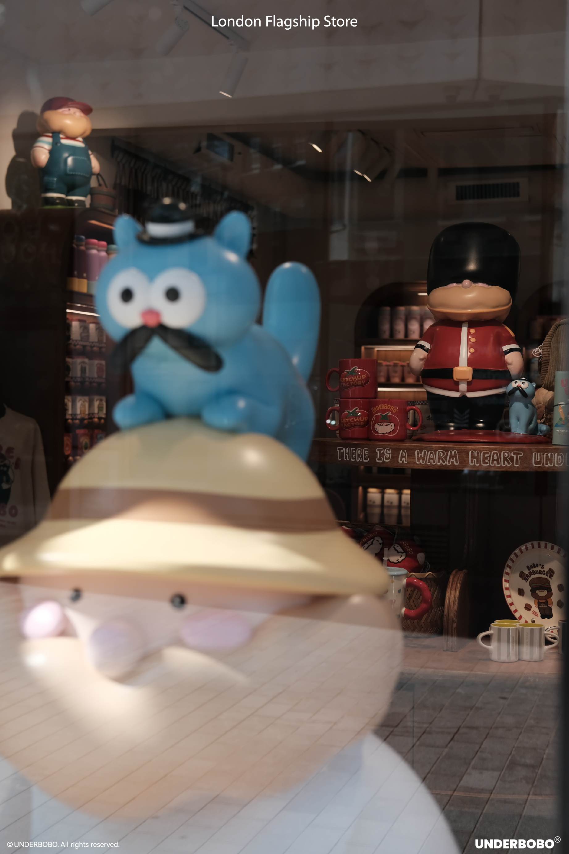 UNDERBOBO storefront character display