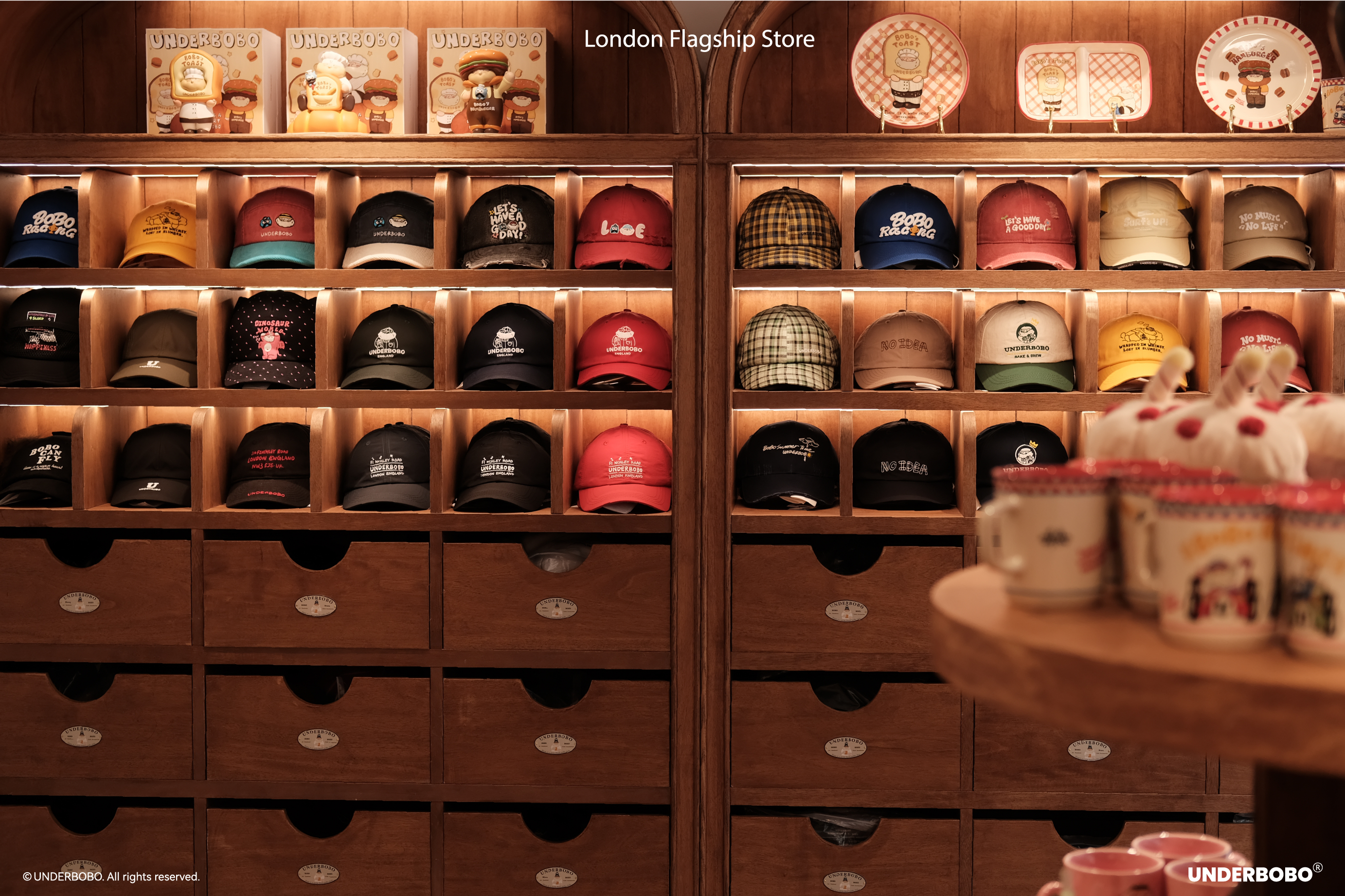 UNDERBOBO product shelf display